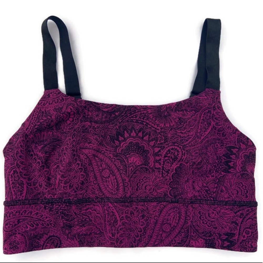 Lululemon plum and black jog bra size 6